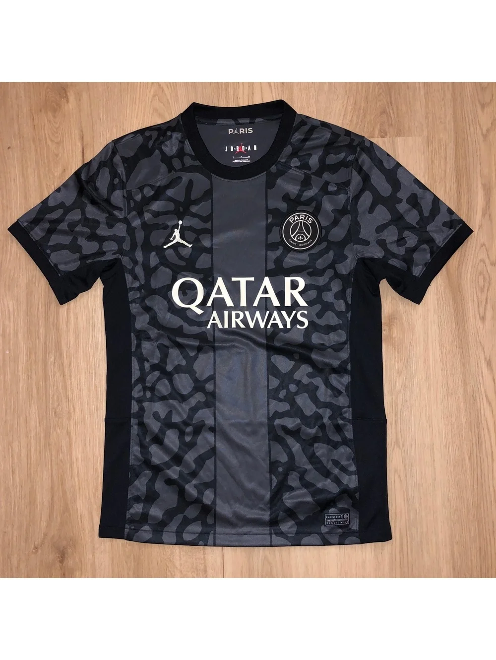 NIKE JORDAN PSG PARIS SAINT GERMAIN THIRD KIT JERSEY BLACK 23/24 MENS SIZE SMALL